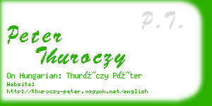 peter thuroczy business card